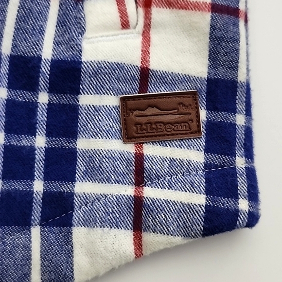 L.L. Bean Women's Relaxed Fit Light Flannel Plaid Cotton Hood Zip Up Jacket Sz S - Picture 6 of 12